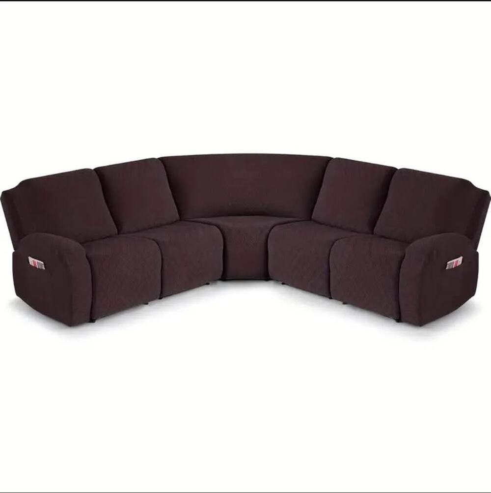 Large Sofa Cover, 5pcs Sectional Slipcover, Fits L-Shaped Corner Sectional Sofa